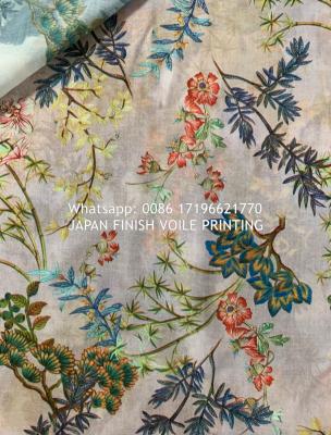 China Gold Highest Level Japan Voile pinting Metellic ground quality صنع في اليابان for sale
