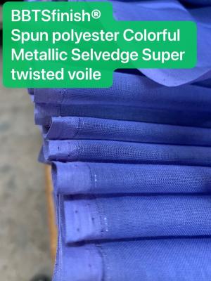 China Metallic selvedge Sudan market spun polyester voile fabric BBTSfinish Brand super quality for sale