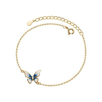 China Casual/Sporty Butterfly 925 Sterling Silver Girl's Flight Bracelet for sale