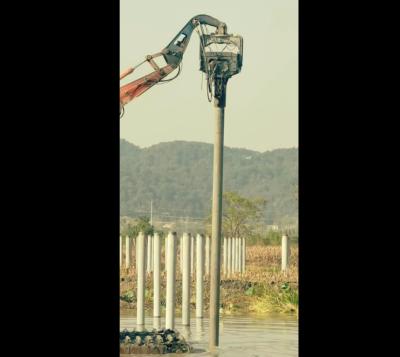 China 3200rpm River Canal Pond Sheet Pile Driving Machine For Photovoltaic Sheet for sale