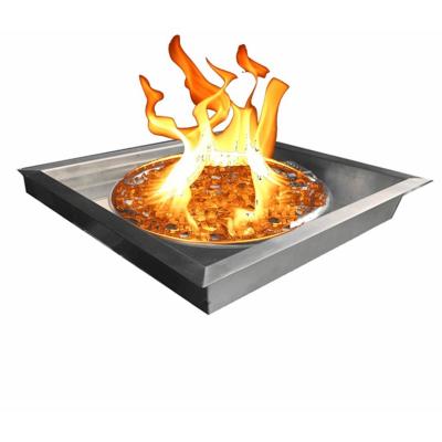 China Contemporary customized outdoor gas fireplace firepit burner 304SS for sale
