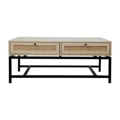 China Nature Allen 2 Drawer TV stand, coffee table with shelf, with Hidden Compartment, Modern Furniture Decor for sale
