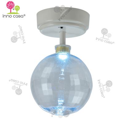 China Unique Custom Kids Children's Modern Art Locker Chandelier Modern Plastic Led Pendant Light with Shinning Iridescent PVC Shade for sale