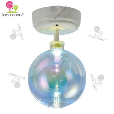 China Unique China Manufacturer Kids Art Modern Small Battery Cable Locker Lamp With Iridescent PVC Sphere Shade for sale