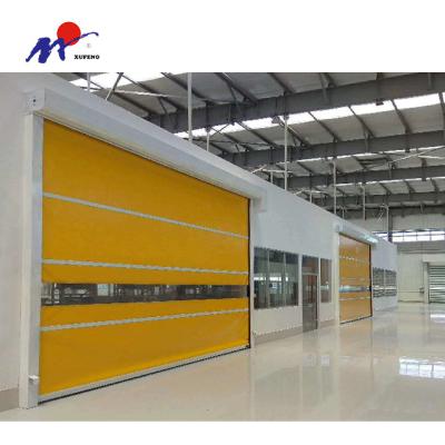 China Thermal Insulation Workshop PVC Plastic Fabric Roll Up Flexible Automatic Door High Speed Sample for sale