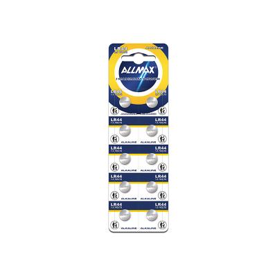 China Sb10 Home Appliance Allmax Maximum Power Lr44 1.5V Coin Alkaline Battery for sale