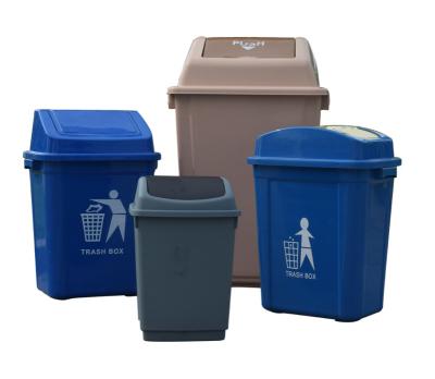China Eco-friendly 100% new material New Plastic Garbage Bin plastic Waste Bins Household &office Trash Can medical waste bin for sale