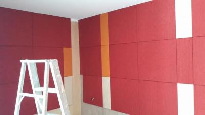 China Colorful Fabric Wrapped Acoustic Panel Fiberglass Board Sound Absorbing Decorative Material for sale