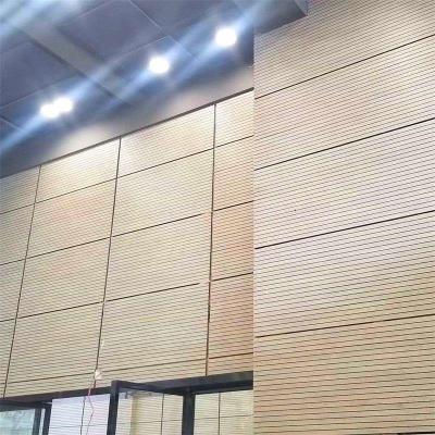 Chine Panneaux acoustiques à rainures linéaires à paroi en bois à vendre