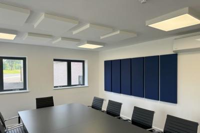 China 4'x8' Office Ceiling Tile Fabric Wrapped Acoustic Panels Sound Absorbing Wall Board for sale