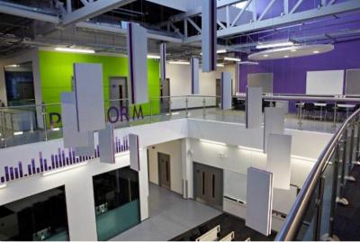 China Suspended Ceiling Acoustic Panels Fabric Wrapped Sound Absorbing Wall Fiberglass Board for sale