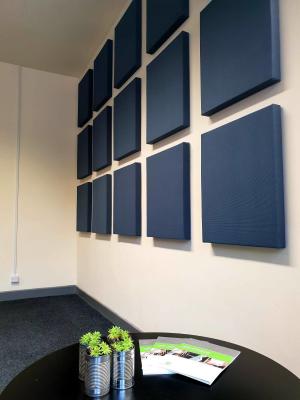 China DIY Decorated Wall Panels Fabric Wrapped Acoustic Sound Absorbing Fiberglass Board for sale