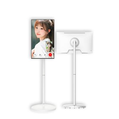 Cina Piano TV portatile da terra Seguimi 21,5 pollici Smart TV Mobile con fotocamera in vendita