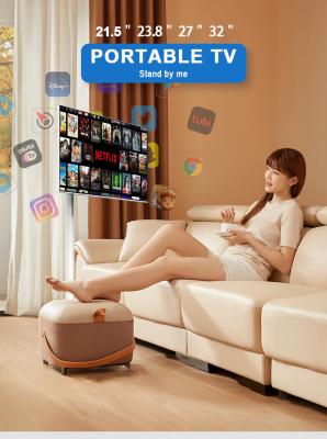 China Interactive Lcd Display 21.5inch Screen Smart Portable Tv Tablet Mobile Rechargeable TV for sale