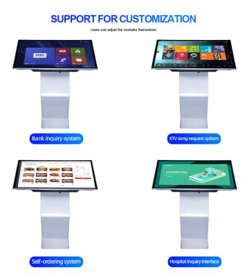 China Qtenboard 43 49 55 Inch Indoor Vertical Android Advertising Video Display Portable Folding Payment Self Service Kiosk with Favorable Discount for sale