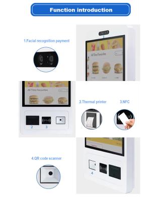 China Qtenboard Wholesale Ordering Software Custom Touch Screen Self Service Smart Kiosk Food Kiosk with Scanner for sale