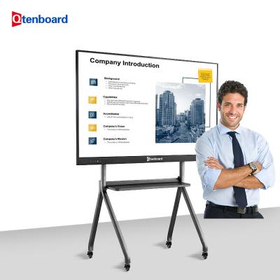 China Qtenboard 55 65 75 86 98 Inches Dual OS Lcd Interactive Touch Screen Interactive Smart Board For Classroom for sale