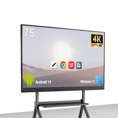 China Qtenboard 65 Inch Interactive Flat Panel 75 Inch Interactive Smart Board Price for Meeting Room for sale