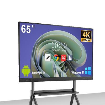 China Qtenboard Hot Sale 75 Inch Lcd Touch Screen Monitor 4k Digital Interactive Smart White Board for Education for sale