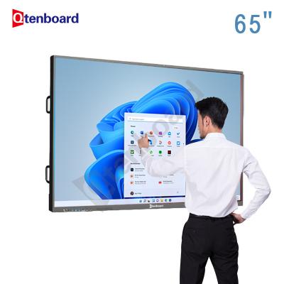 China Qtenboard Wholesale New Feature 4k Android 65 75 Inch Touch Screen Smart Interactive Flat Panel For Classroom With Popular Price for sale