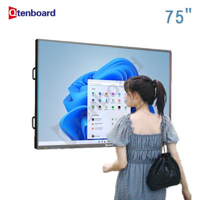 China Qtenboard Wholesale 75 85 90 100 Inch 8GB Touch 4k Hd Smart Whiteboard Interactive Flat Panel For Teach for sale