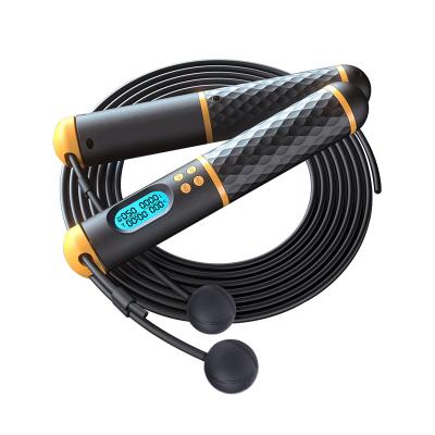 China ABS Supplier Quality Rope PVC Jumping Adjustable Weighted Digital Speed Fitness Wire Steel Heavy Weighted Grips Jump Ropes for sale