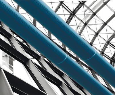 China Competitive Price Modern Custom Air Intake Solution Air Stack Half Round Flexible Fabric Air Duct For Warehouse for sale