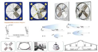 China Stahlrahmen Rinderställe Milchviehhäuschen Hängender Typ Abgaskühlventilator -Rinderhäuschenventilator zu verkaufen
