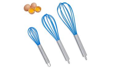 China O fio azul do batedor de ovo do silicone bate Nonremain inodoro CIQ aprovado à venda