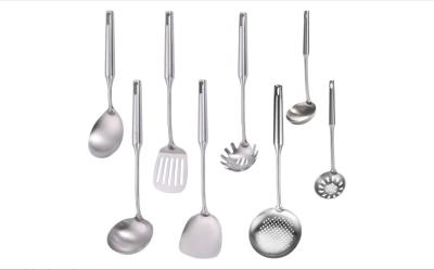 Chine l'ustensile de cuisine de l'acier inoxydable 8pcs place l'anticorrosif impliable à vendre