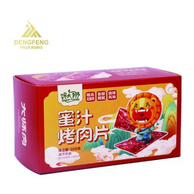 China Disposable Beef strip packaging box Ivory Board box biscuit box for sale