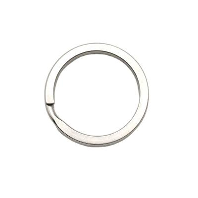 China good quality & Reasonable Price Promotional Flat Rings Custom Key Chain Stainless Steel Plain Split Ring For Key Chain Holder for sale