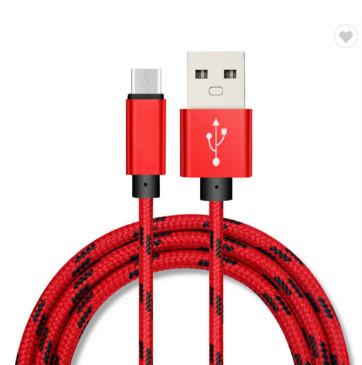 China sincronización de datos trenzada de nylon de carga los 3ft rápida del cable USB de datos micro del 1m en venta