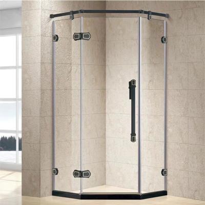 China Light Good Quality Transmitted Enclosure Shower Room Hotel Bathroom Corner Toilet Softening Shower Room With Frame for sale