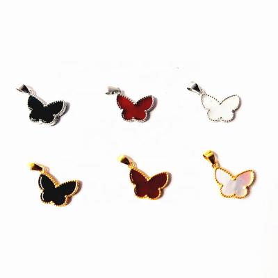 China Other Fine Jewelry 925 Sterling Silver Va Agate Butterfly Necklace For Woman for sale