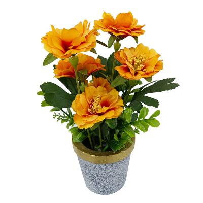 China Wedding Decorative Home Flowers Artificial Flower Pots and Planters Preserved Flower and Plant Home Decoration Ornaments Christmas Decorations for sale