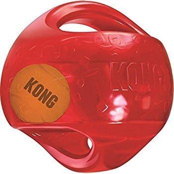China Dogs KONG Dog Toy Jumbler Ball Shape Tennis Football Inside 2-in-1 Squeaker Colors Vary for sale
