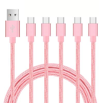 China Charging + Data Sending Charging Cable Wholesale Aluminum Alloy USB Cable Nylon Braided Mobile Phone Type USB C Data Fast Charging Cable for sale