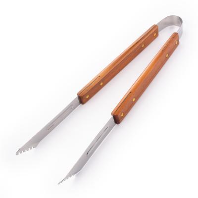 China Factory Activity Promotion BBQ Tools Stainless Steel Heat Resistant Easily Cleaned Heat Resistant Food Drawer With Wooden Handle for sale
