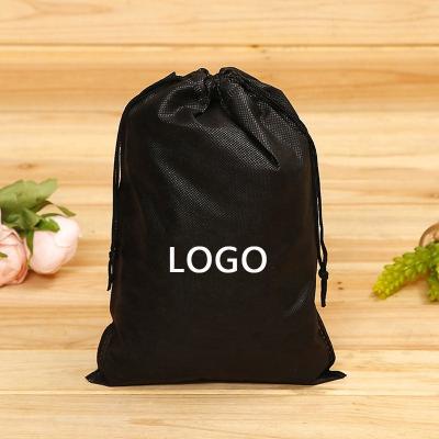 China Modern Wholesale Reusable Custom Logo Drawstring Non Woven Bag Laundry Shoe Storage Bags Dust Shoe Clothes Hat Storage Package for sale