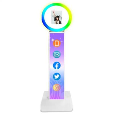China Photo Booth | Portable Selfie Stand w/ RGB LED Ring Light & Flight Case iPad photobooth SMT-5 for sale
