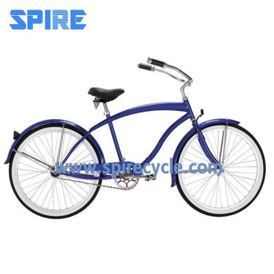China Steel Single Speed 26 Inch Fork And Steel Frame Cruiser Bicycle for sale