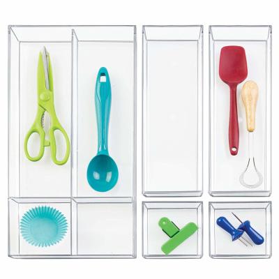 China Organizador acrílico livre Tray For Kitchen Utensils da gaveta de BPA à venda