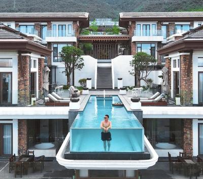 China Endless Suppliers Acrylic Customization Large Protection Fiberglass Pool UV Coating Swimming Pool Large for sale