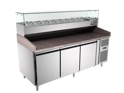 China Stainless Steel 1800 X 700 X 1415mm Pizza Prep Counter R134a PZ3100TN/380 for sale
