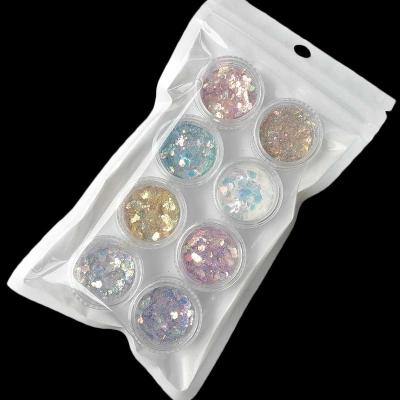 China HOT sales Nail Beauty Products 8boxes/set Sugar Nail Art Glitter Sparkles Decorations Nail Sequin Art Nail Art Kit Decoration Tools Manicure Set for sale