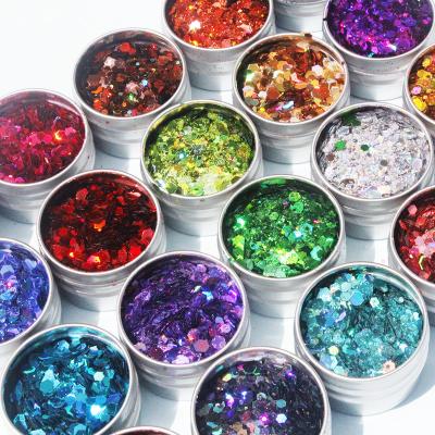 China Professional New Glitter Nail Glitter Powder Korean Ultra Thin Glitter Powder Professional Nail Shimmer Instant Manicure Glitter Powder for sale
