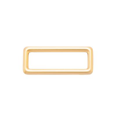 China Garment factory direct sale zinc alloy rectangular ring rolled gold rectangular ring for sale