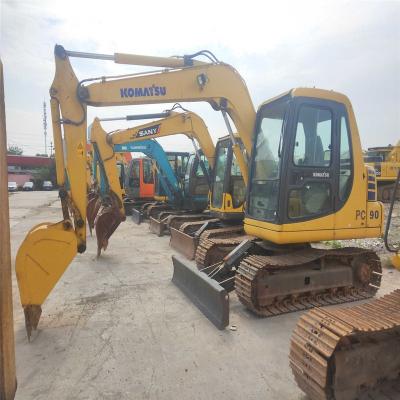 China Low hours 9 ton used komatsu pc90 excavator good hydraulic system mini pc 90 0.5m³ for sale