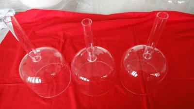 China Clear handle crystal singing bowls made of high purity quartz for sale